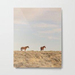 Scenic Wild Horse Photograph  Metal Print | Westernaesthetic, Horseprint, Americana, Equestrianstyle, Landscape, Verticallandscape, Nature, Animal, Horseart, Horsewallart 