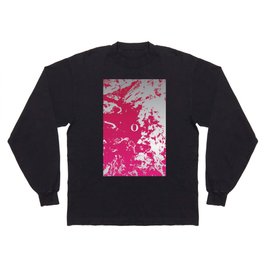  O  Letter Personalized, Pink & White Grunge Design, Valentine Gift / Anniversary Gift / Birthday Gift Long Sleeve T-shirt
