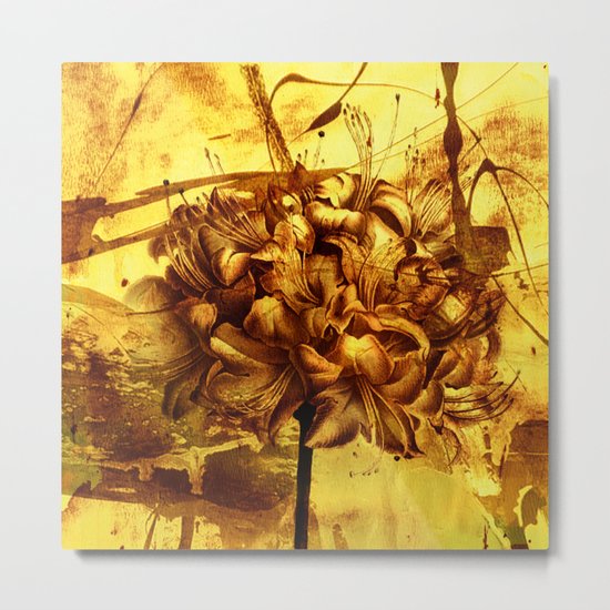 golden flower Metal Print