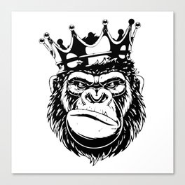 Gorilla, king kong, Big and Tall King Size Gorilla Face Canvas Print