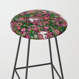Unicorns in a Rose Colored Garden  Bar Stool