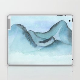 Minimalist Landscape In Blue Colors Laptop Skin