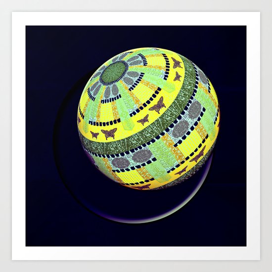 Butterfly globe Art Print