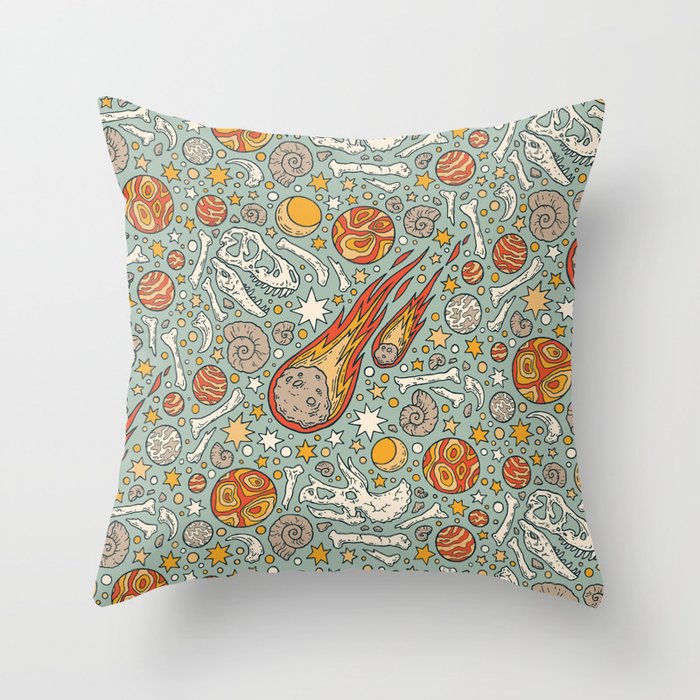 The Asteroid & the Omega Throw Pillow