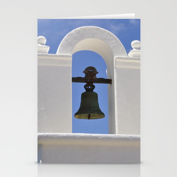 Spain Photography - Church Bell Under The Blue Sky Stationery Cards