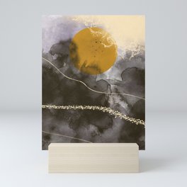 Eclipse of Dawn: Shadows and Sunrise Embrace Mini Art Print
