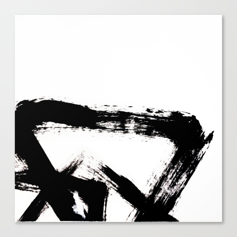 Brushstroke 8 A Simple Abstract Black And White India Ink