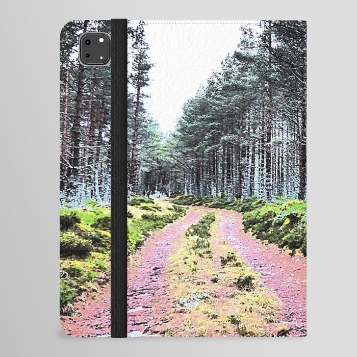 Scottish Highland's Winter's Forest Walk in I Art and Afterglow iPad Folio Case