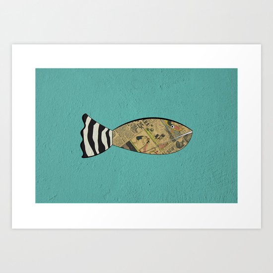 smart fish Art Print