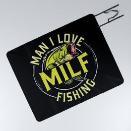 MILF Man I Love Fishing Picnic Blanket