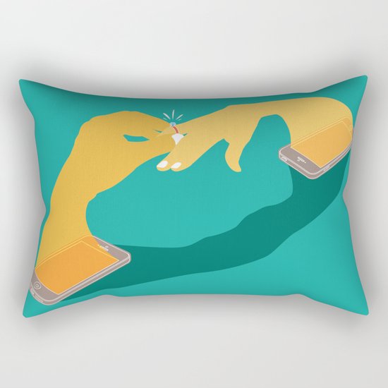 Digital Love Rectangular Pillow