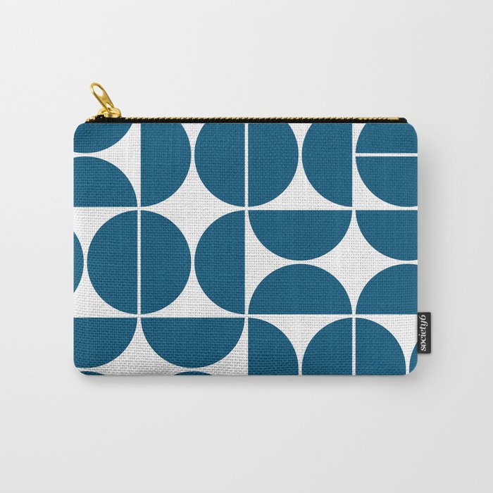 Mid Century Modern Geometric 04 Blue Carry-All Pouch