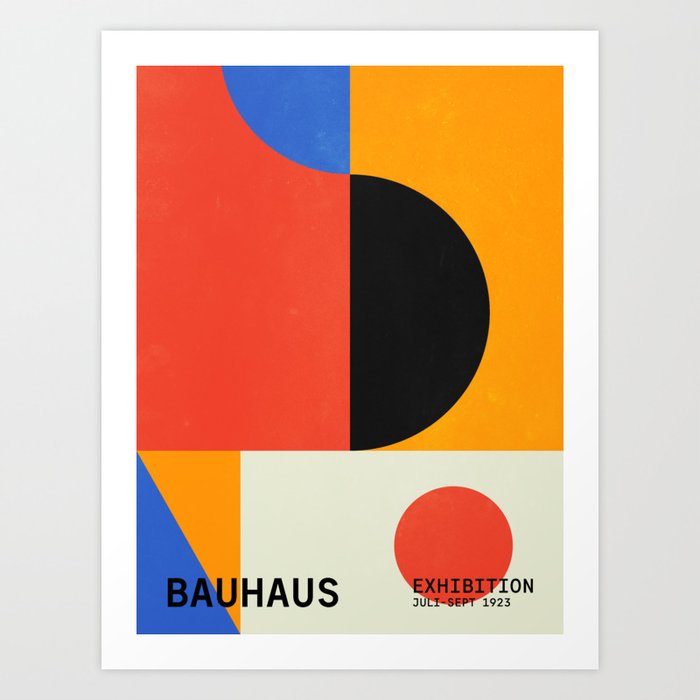 BAUHAUS 08: Exhibition 1923 | Mid Century Series Art Print