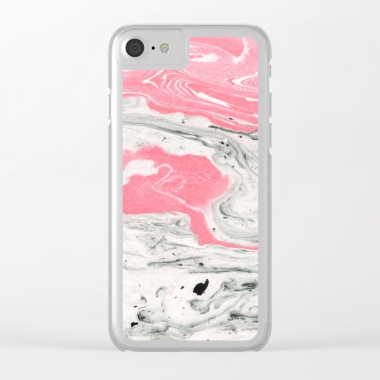 Marble + Bubblegum #society6 #decor #buyart Clear iPhone Case