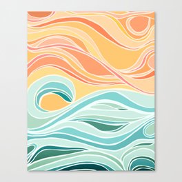 Sea and Sky Abstract Landscape Canvas Print