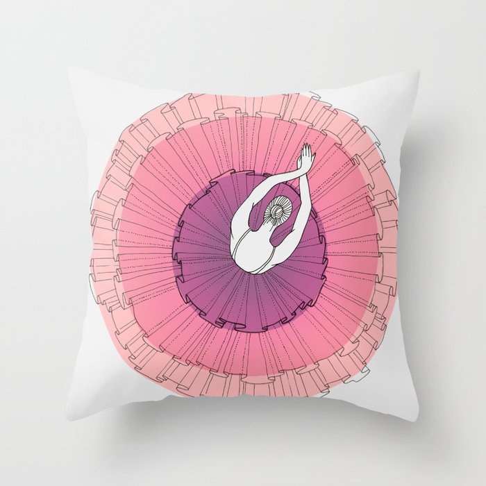 Pink Ballerina Throw Pillow