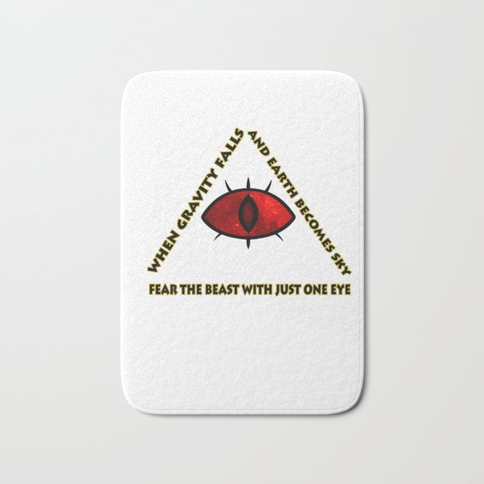 Gravity Falls Bill Cipher Fear The Beast Bath Mat By Rebellion10 Society6