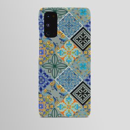 Patchwork,mosaic,flowers,azulejo,quilt,tiles,Portuguese style art Android Case