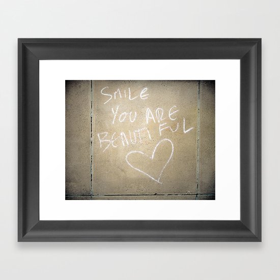 Smile, You Are Beautiful! Framed Art Print