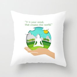yoga in nature yoga quotes Throw Pillow