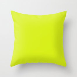 Simply Lime Punch - Lime Yellow Green Solid Pantone Color  Throw Pillow