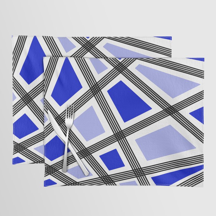 Abstract geometric pattern - blue. Placemat