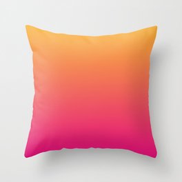 Ombre | Color Gradients | Gradient | Two Tone | Orange | Pink | Throw Pillow