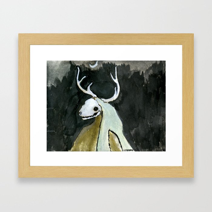 Deer Beast Framed Art Print