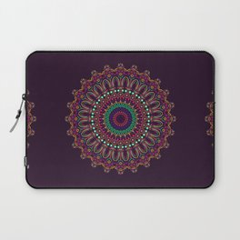 Colorful mandala, arabesque, rosette, emblem. Indian symbol. Isolated drwing. Meditation sign. Oriental lacy hand drawn, poster, background. Luxury design on pillow, linen, napkin, case, card, textile.  Laptop Sleeve