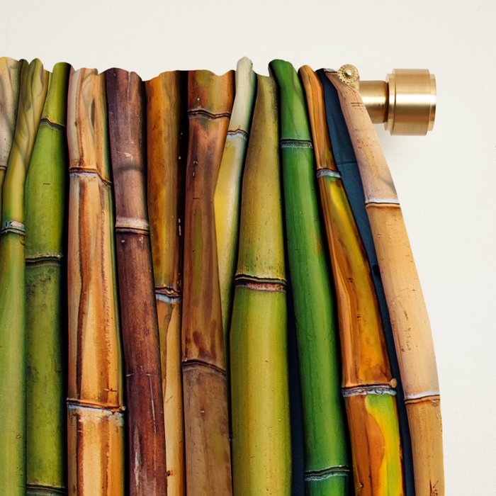 Bamboo Fence Texture Blackout Curtain By Jirkasvetlik Society6