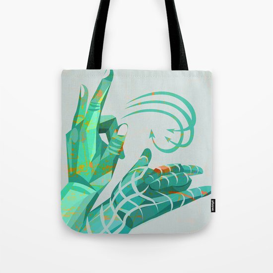 hand-shape aesthetic Tote Bag