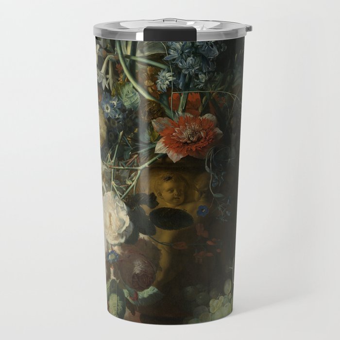 Jan van Huysum - Still life with flowers and fruits (1721) Travel Mug