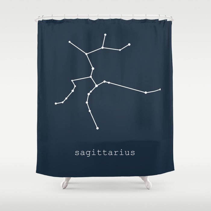 sagittarius blue Shower Curtain
