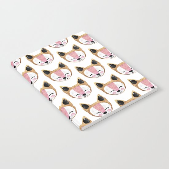 Arctic Fox Pattern Notebook
