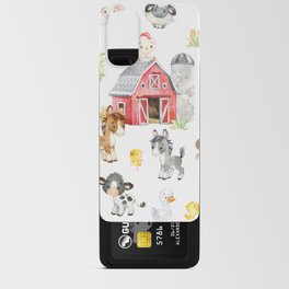 Watercolor Farm Animals Android Card Case
