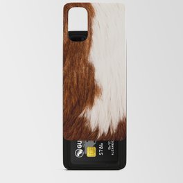 Brown Cowhide, Cow Skin Print Pattern, Modern Cowhide Faux Leather Android Card Case