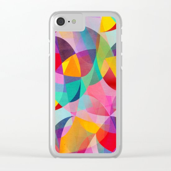 Girly Geometric Dreams Clear iPhone Case