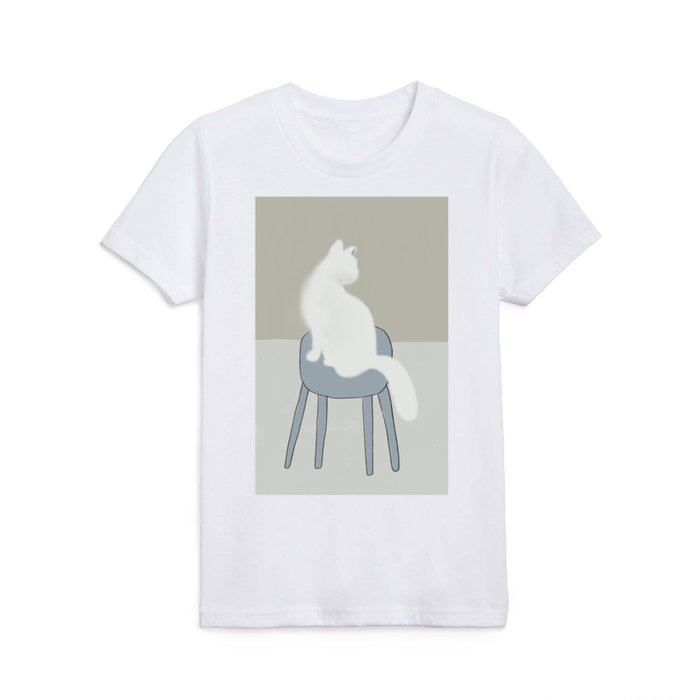 White feline Kids T Shirt