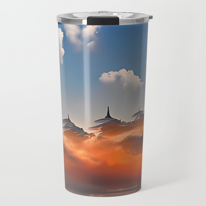 Daytime Skyline 001 Travel Mug