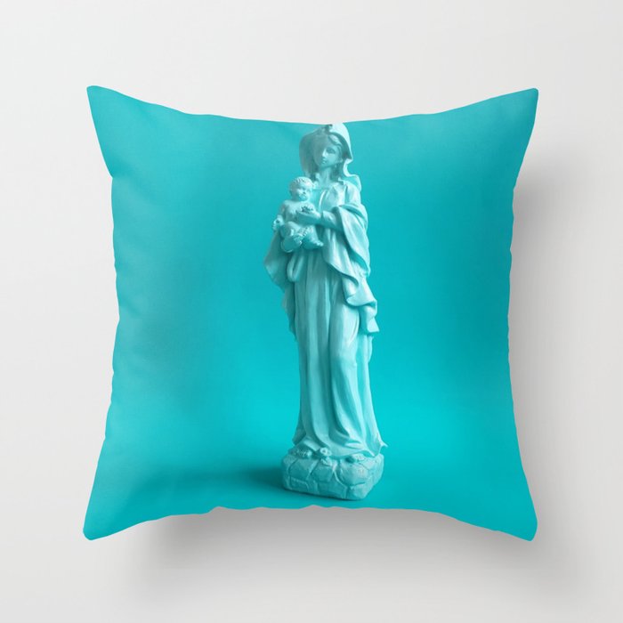 Mary in Mint  Throw Pillow