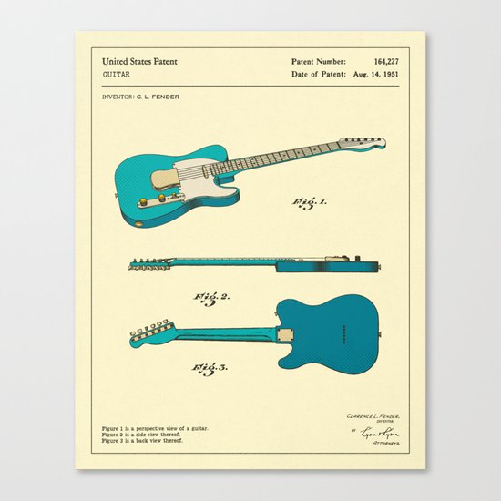 Guitar (1951) Canvas Print