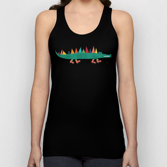 Crocodile on Roller Skates Unisex Tanktop Crocodile on Roller Skates Unisex Tanktop