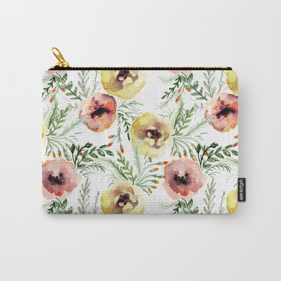 Floral pattern. Watercolor Carry-All Pouch