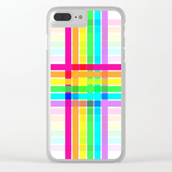 Weaved Rainbow Clear iPhone Case
