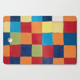 Bauhaus Paul Klee color chart painting Mid century Modern Geometric Cubism Abstract Cutting Board