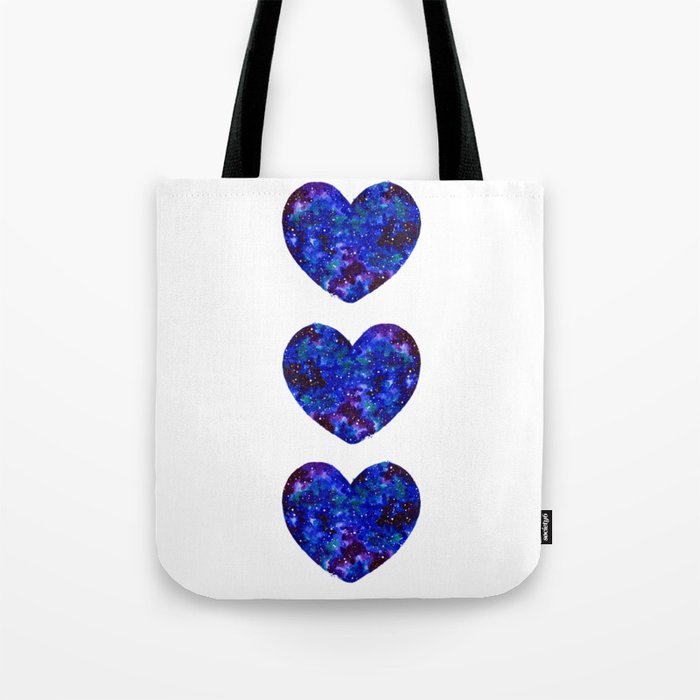 Three Space Hearts Tote Bag