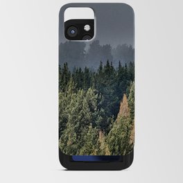  Scottish Highland Pine Forest in the Spring Rain in I Art iPhone Card Case