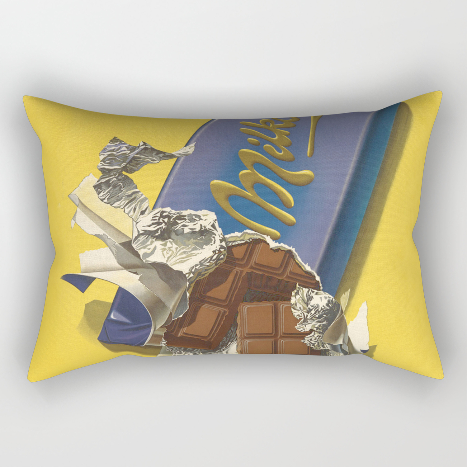 Chocolate Candy Bar Vintage Art Rectangular Pillow By Vintagevault