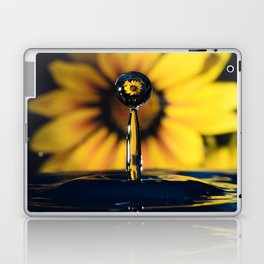 Yellow Flower in Water Drop  Laptop & iPad Skin