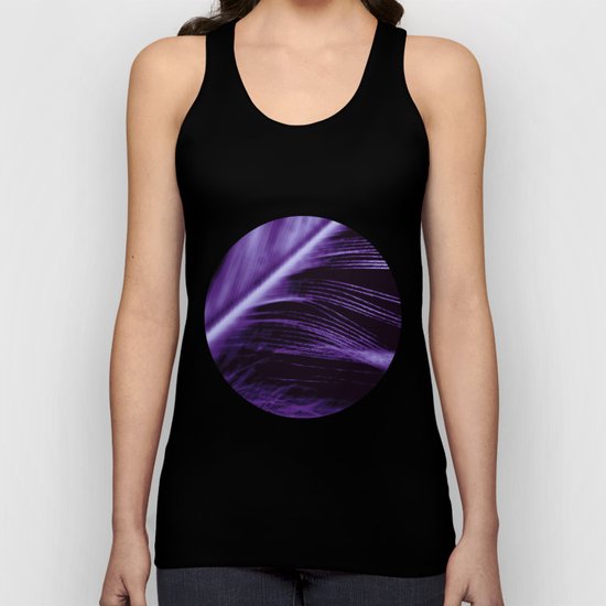 Purple Feather close up Unisex Tank Top